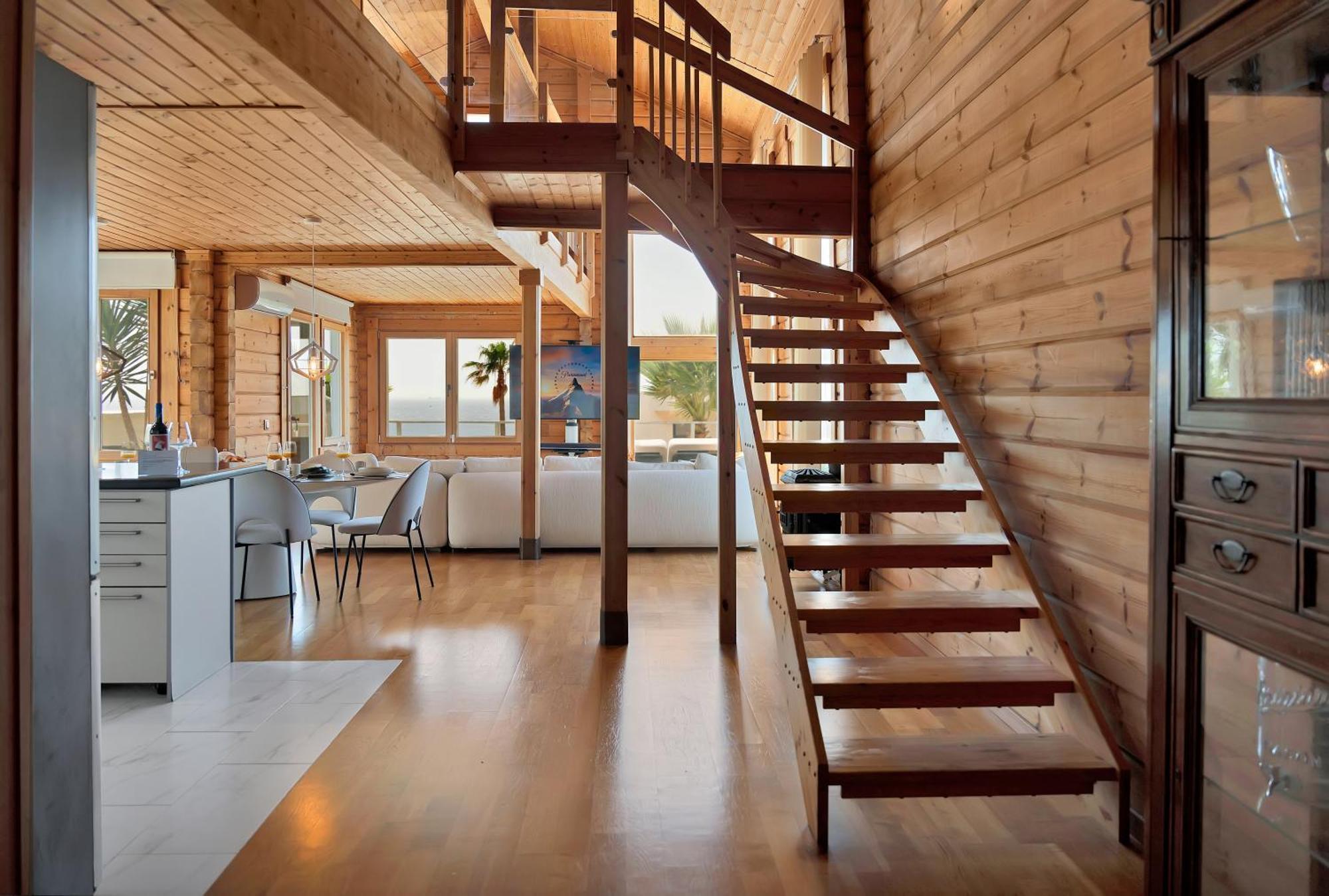 אלגסירס Increible Villa De Madera Con Vistas Al Mar מראה חיצוני תמונה